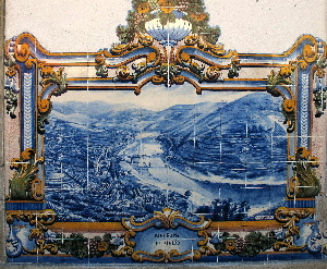 Tiles at Pinhao station, view of the Douro