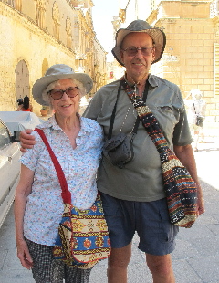 David and Barbara Hawgood in Malta