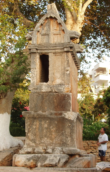 Lion tomb at Kas -  Lycian coast Turkey 2008
