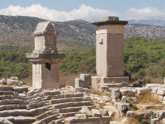 Pillar tombs at Xanthos - Lycian coast Turkey 2008