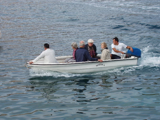 Dinghy taking us ashore at Loryma -  Lycian coast Turkey 2008