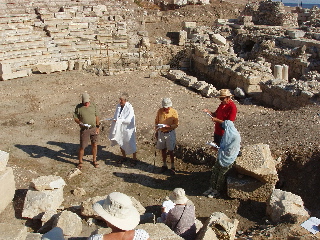Reading the Bacchae in the theatre at Knidos